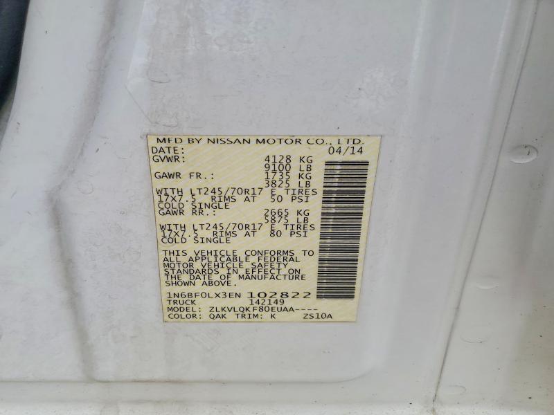 Продаж на аукціоні авто 2014 Nissan Nv, vin: 1N6BF0LX3EN102822, номер лоту: 62074496