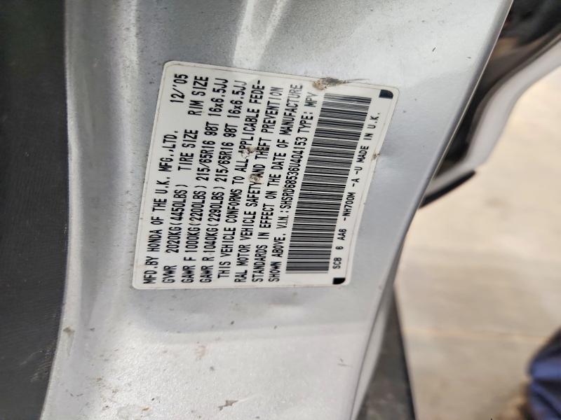 62802006 :رقم المزاد ، SHSRD68536U404153 vin ، 2006 Honda Cr-v مزاد بيع
