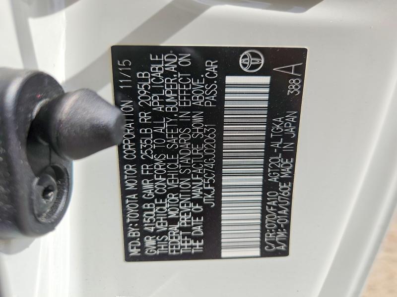 Aukcja sprzedaży 2016 Scion Tc, vin: JTKJF5C74GJ020631, numer aukcji: 62038916