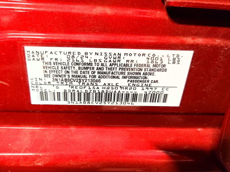2025 Nissan Sentra მანქანა იყიდება აუქციონზე, vin: 3N1AB8CV2SY213046, აუქციონის ნომერი: 61176946