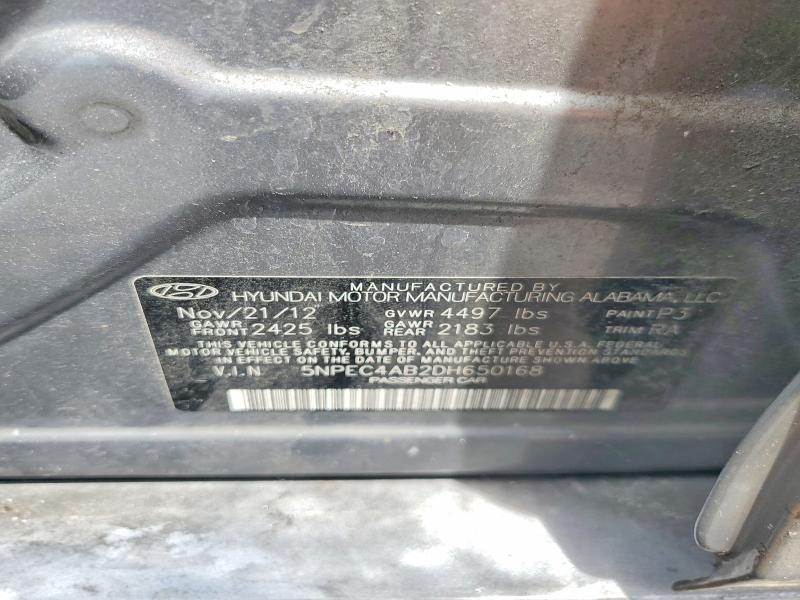 Продажа на аукционе авто 2013 Hyundai Sonata, vin: 5NPEC4AB2DH650168, номер лота: 59005536
