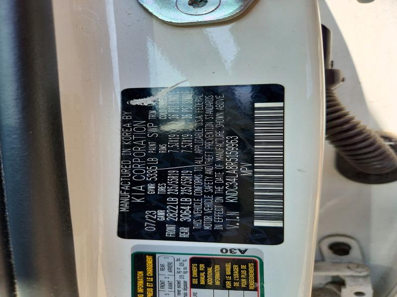 59269966 :رقم المزاد ، KNDC34LA8R5159963 vin ، 2024 Kia Ev6 مزاد بيع