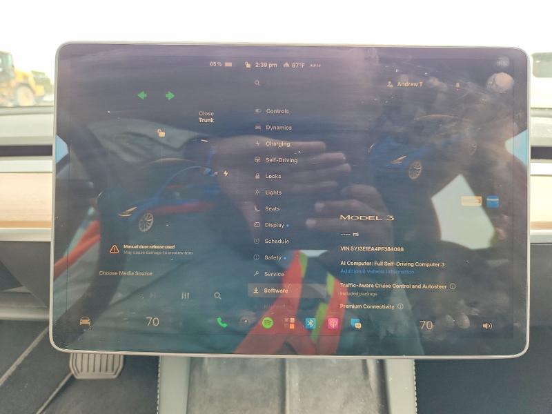 60868906 :رقم المزاد ، 5YJ3E1EA4PF384088 vin ، 2023 Tesla Model 3 مزاد بيع
