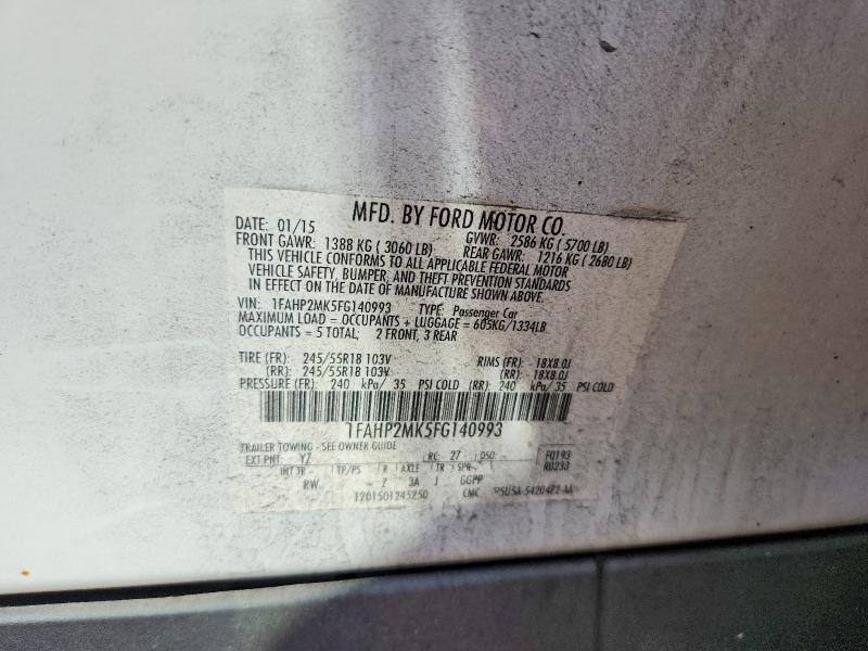 Auction sale of the 2015 Ford Taurus, vin: 1FAHP2MK5FG140993, lot number: 62982766