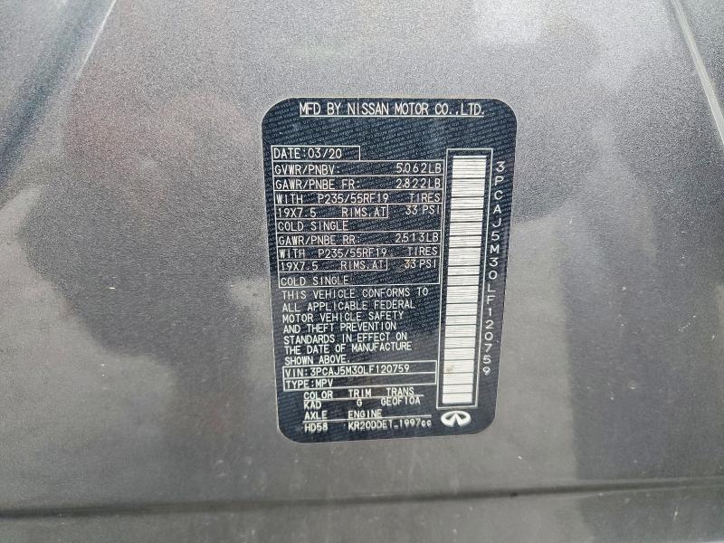 Продаж на аукціоні авто 2020 Infiniti Qx50, vin: 3PCAJ5M30LF120759, номер лоту: 60827566