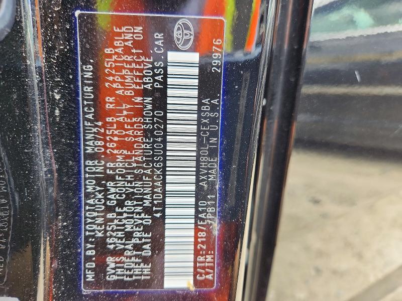 Продаж на аукціоні авто 2025 Toyota Camry, vin: 4T1DAACK6SU040270, номер лоту: 63191896