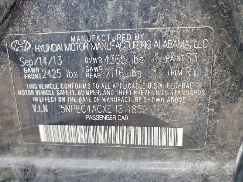 Продаж на аукціоні авто 2014 Hyundai Sonata, vin: 5NPEC4ACXEH811859, номер лоту: 63270786