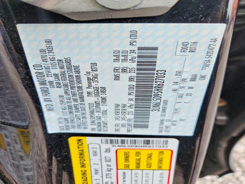 Продажа на аукционе авто 2017 Lincoln Mkz, vin: 3LN6L5D95HR627033, номер лота: 59971466