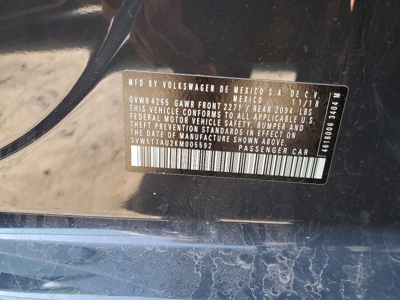 Aukcja sprzedaży 2019 Volkswagen Gti, vin: 3VW5T7AU2KM005592, numer aukcji: 59602996