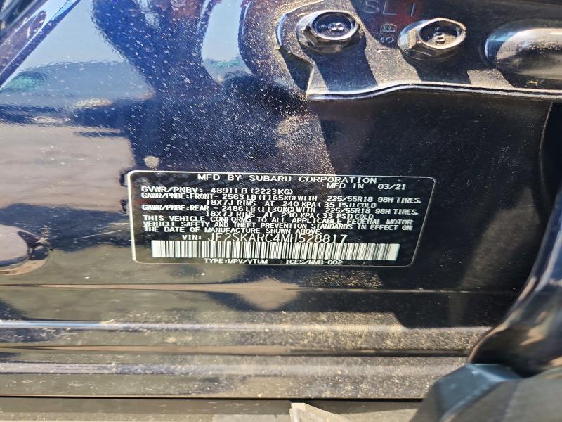 Aukcja sprzedaży 2021 Subaru Forester, vin: JF2SKARC4MH528817, numer aukcji: 63038946