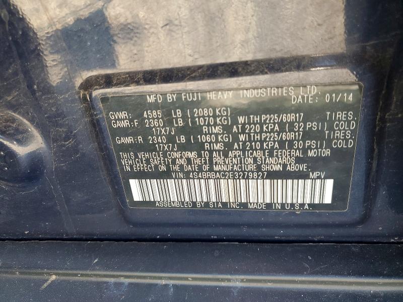 Aukcja sprzedaży 2014 Subaru Outback, vin: 4S4BRBAC2E3279827, numer aukcji: 62665566