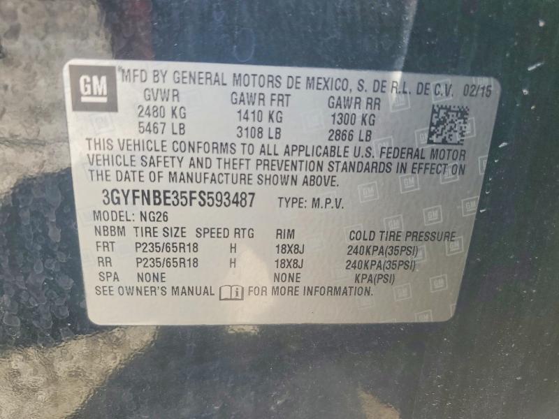 Продаж на аукціоні авто 2015 Cadillac Srx, vin: 3GYFNBE35FS593487, номер лоту: 60062226