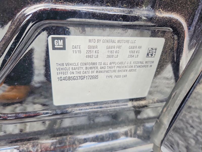 61386026 :رقم المزاد ، 1G4GB5G37GF172695 vin ، 2016 Buick Lacrosse مزاد بيع