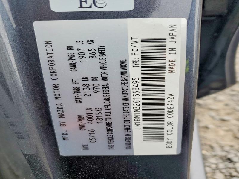 Продажа на аукционе авто 2016 Mazda 3, vin: JM1BM1M32G1353495, номер лота: 60129956
