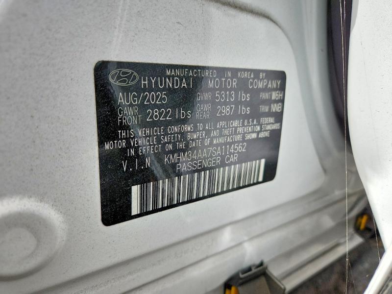 60025286 :رقم المزاد ، KMHM34AA7SA114562 vin ، 2025 Hyundai Ioniq 6 مزاد بيع