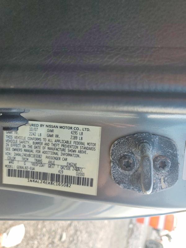 Aukcja sprzedaży 2008 Nissan Altima, vin: 1N4AL24EX8C165082, numer aukcji: 60093316