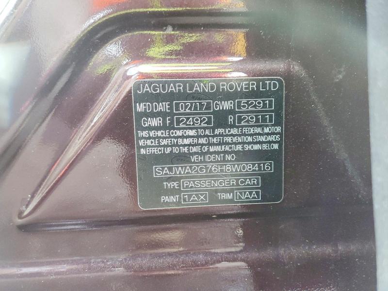 Продажа на аукционе авто 2017 Jaguar Xjl, vin: SAJWA2G76H8W08416, номер лота: 58829336
