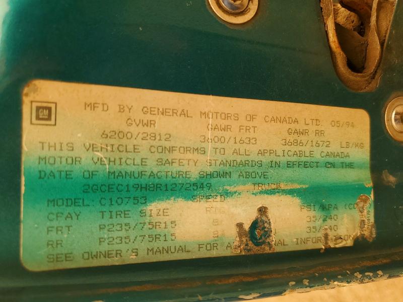 Aukcja sprzedaży 1994 Chevrolet Gmt-400, vin: 2GCEC19H8R1272549, numer aukcji: 60010146