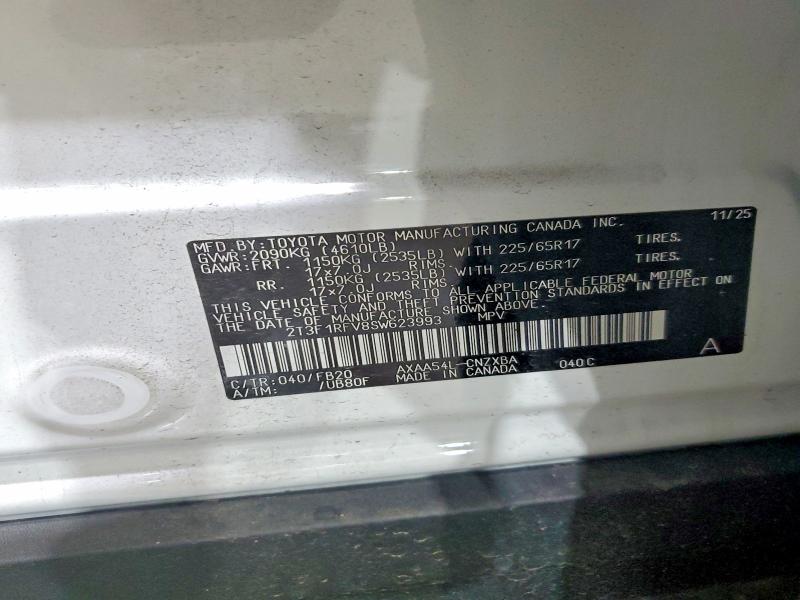 2025 Toyota Rav4 მანქანა იყიდება აუქციონზე, vin: 2T3F1RFV8SW623993, აუქციონის ნომერი: 61424146