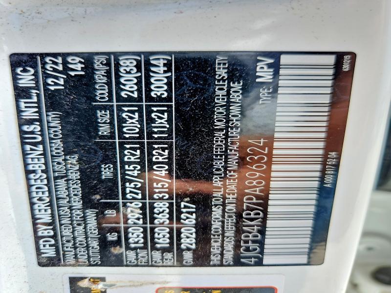 61800326 :رقم المزاد ، 4JGFB4KB7PA896324 vin ، 2023 Mercedes-benz Gle مزاد بيع