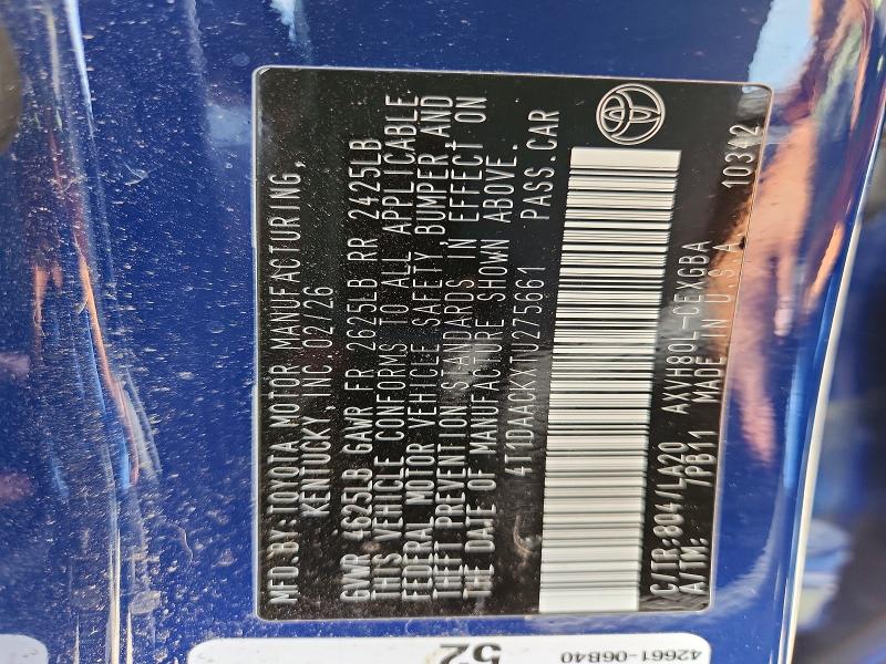 2026 Toyota Camry მანქანა იყიდება აუქციონზე, vin: 4T1DAACKXTU275661, აუქციონის ნომერი: 63242526