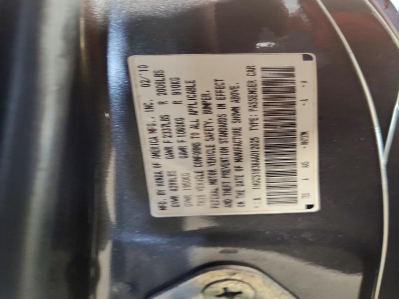 61721526 :رقم المزاد ، 1HGCS1B36AA012025 vin ، 2010 Honda Accord مزاد بيع