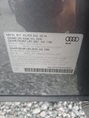 61605886 :رقم المزاد ، WA1LFAFP8EA089091 vin ، 2014 Audi Q5 مزاد بيع