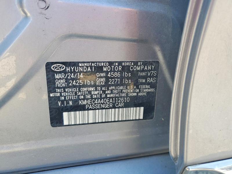 62223206 :رقم المزاد ، KMHEC4A40EA112610 vin ، 2014 Hyundai Sonata مزاد بيع