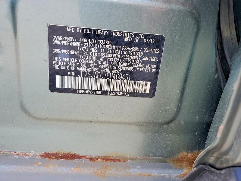 59271456 :رقم المزاد ، JF2SJAEC7EH469451 vin ، 2014 Subaru Forester مزاد بيع