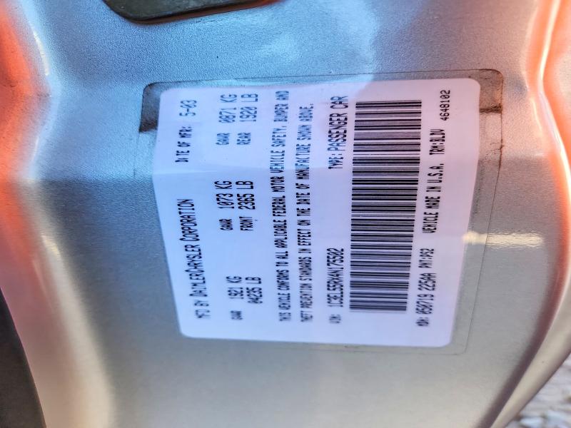 Auction sale of the 2004 Chrysler Sebring, vin: 1C3EL55RX4N175502, lot number: 61391876