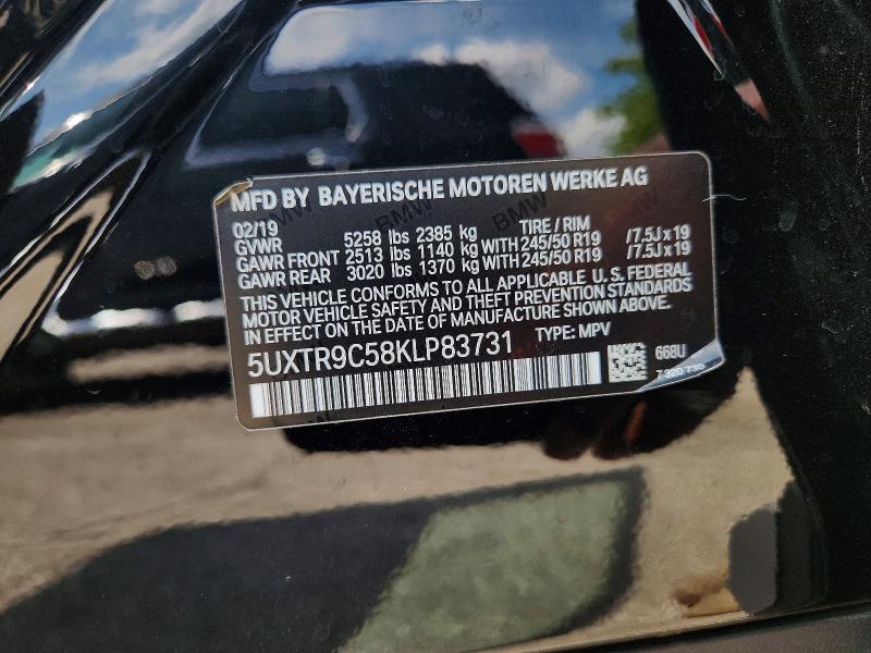 Aukcja sprzedaży 2019 Bmw X3, vin: 5UXTR9C58KLP83731, numer aukcji: 62266346
