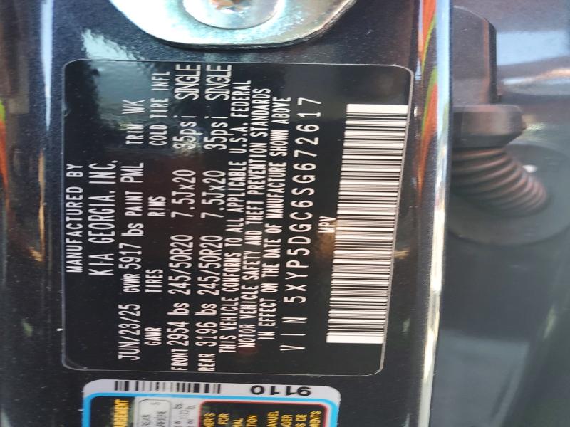 Продажа на аукционе авто 2025 Kia Telluride, vin: 5XYP5DGC6SG672617, номер лота: 62506976