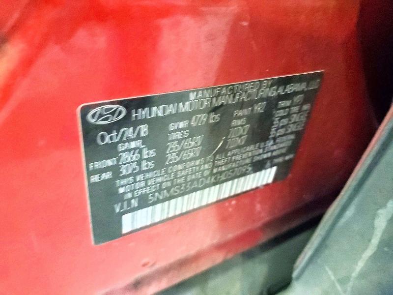62271376 :رقم المزاد ، 5NMS33AD4KH057095 vin ، 2019 Hyundai Santa Fe مزاد بيع