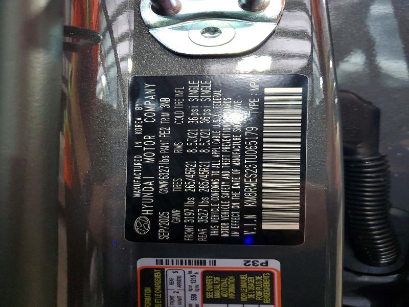 Aukcja sprzedaży 2026 Hyundai Palisade, vin: KM8RMES23TU065179, numer aukcji: 62125726