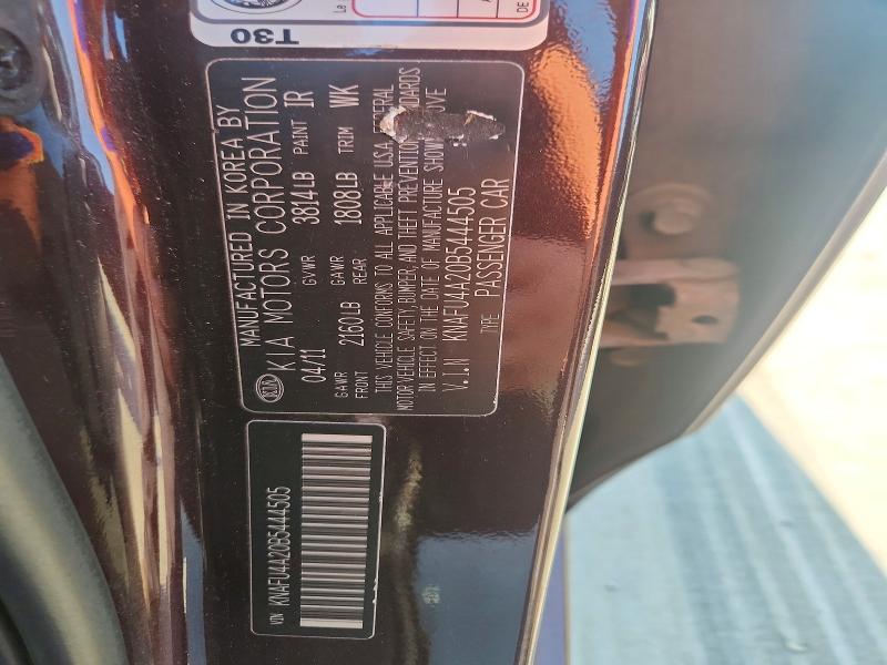 2011 Kia Forte მანქანა იყიდება აუქციონზე, vin: KNAFU4A20B5444505, აუქციონის ნომერი: 63302396