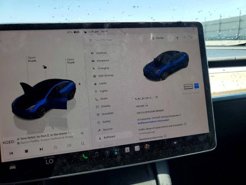 Auction sale of the 2022 Tesla Model 3, vin: 5YJ3E1EA6NF369895, lot number: 63508856
