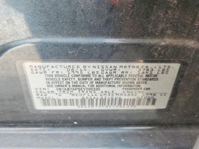 Aukcja sprzedaży 2014 Nissan Sentra, vin: 3N1AB7AP8EY286330, numer aukcji: 60775836