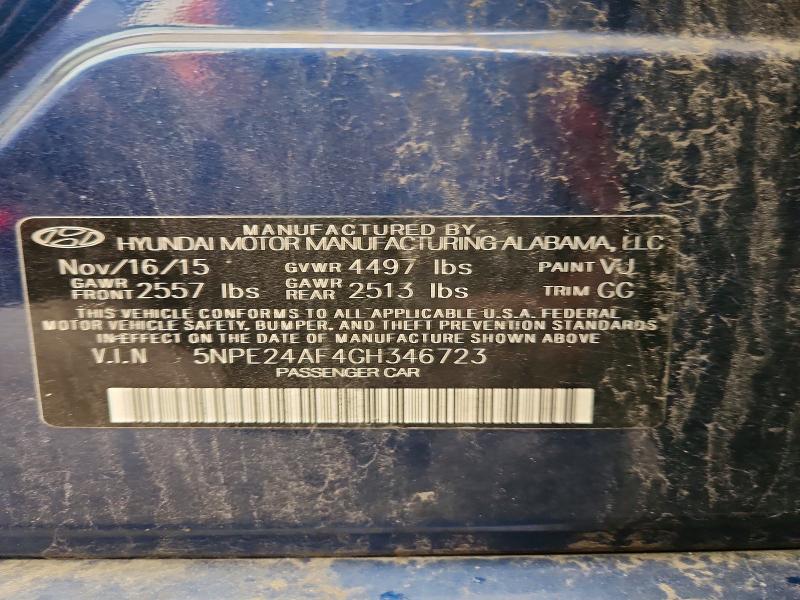 Продаж на аукціоні авто 2016 Hyundai Sonata, vin: 5NPE24AF4GH346723, номер лоту: 60689246