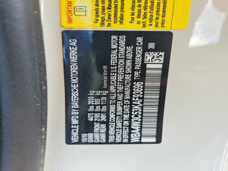 60206276 :رقم المزاد ، WBA4W3C53KAF93696 vin ، 2019 Bmw 430i مزاد بيع