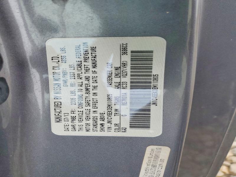 60710466 :رقم المزاد ، JN1CV6EK0EM110805 vin ، 2014 Infiniti Q60 Coupe مزاد بيع