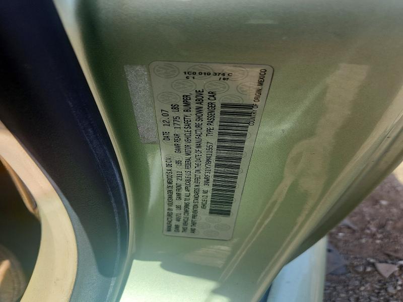 73343355 :رقم المزاد ، 3VWRF31Y78M411557 vin ، 2008 Volkswagen New Beetle مزاد بيع