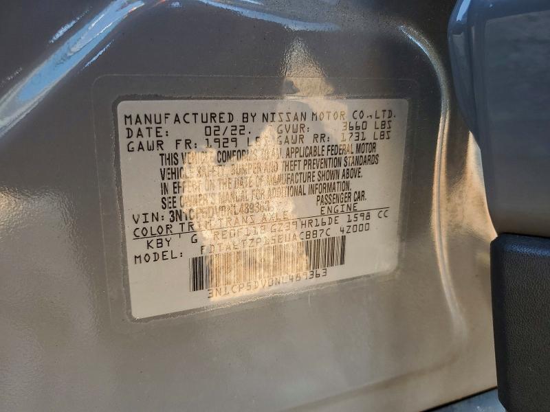 Aukcja sprzedaży 2022 Nissan Kicks, vin: 3N1CP5DV0NL489363, numer aukcji: 60956876