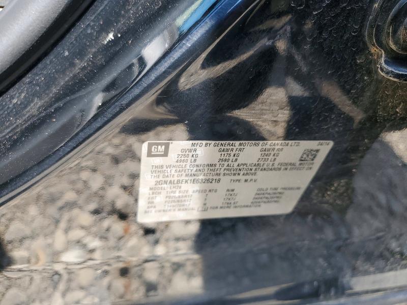Aukcja sprzedaży 2014 Chevrolet Equinox, vin: 2GNALBEK1E6326218, numer aukcji: 60895006