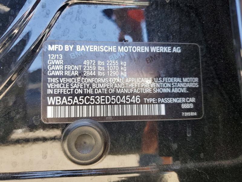 61558306 :رقم المزاد ، WBA5A5C53ED504546 vin ، 2014 Bmw 528 مزاد بيع