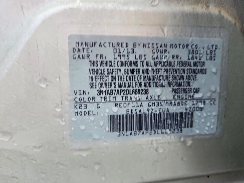 Aukcja sprzedaży 2013 Nissan Sentra, vin: 3N1AB7AP2DL669238, numer aukcji: 60837916