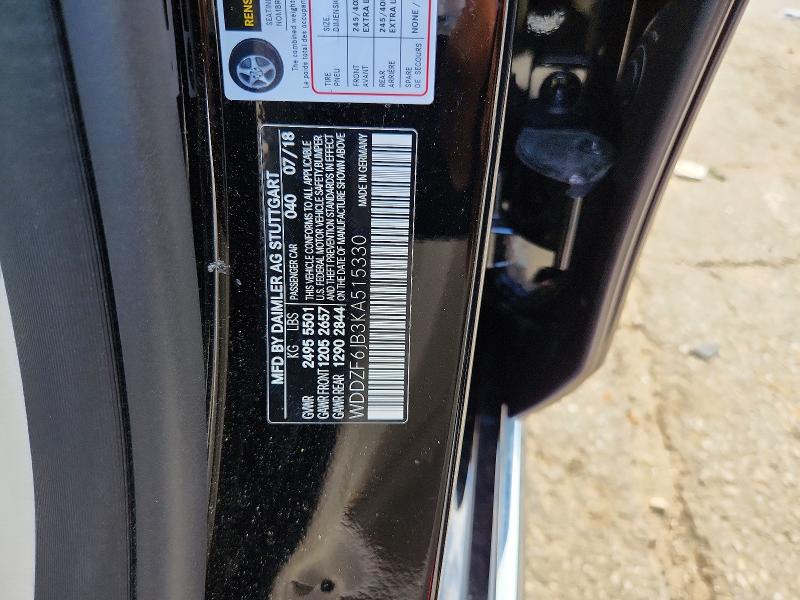 Продаж на аукціоні авто 2019 Mercedes-benz E, vin: WDDZF6JB3KA515330, номер лоту: 59833236