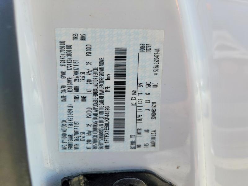 59842216 :رقم المزاد ، 1FTFX1E50LKF44393 vin ، 2020 Ford F150 مزاد بيع