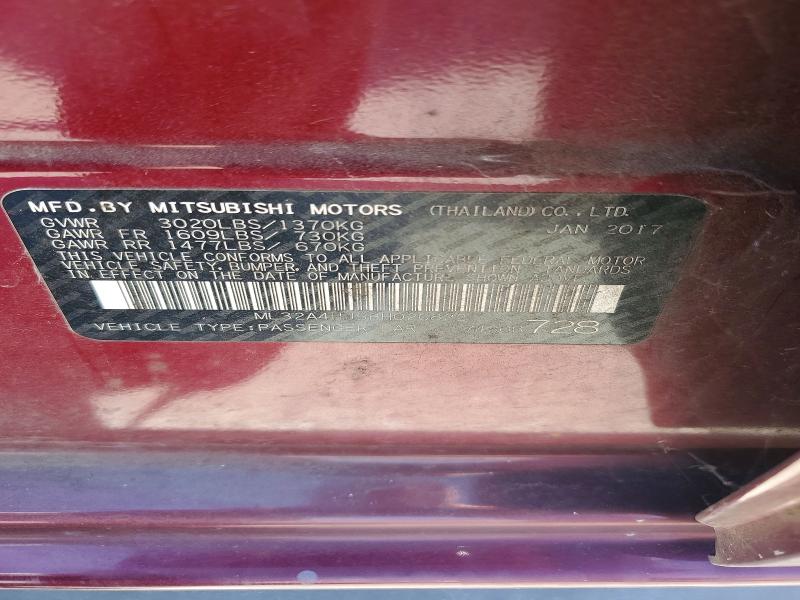 Продажа на аукционе авто 2017 Mitsubishi Mirage, vin: ML32A4HJ5HH020822, номер лота: 60085206