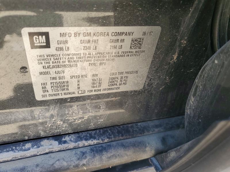 Продаж на аукціоні авто 2017 Buick Encore, vin: KL4CJASB2HB226470, номер лоту: 60229076