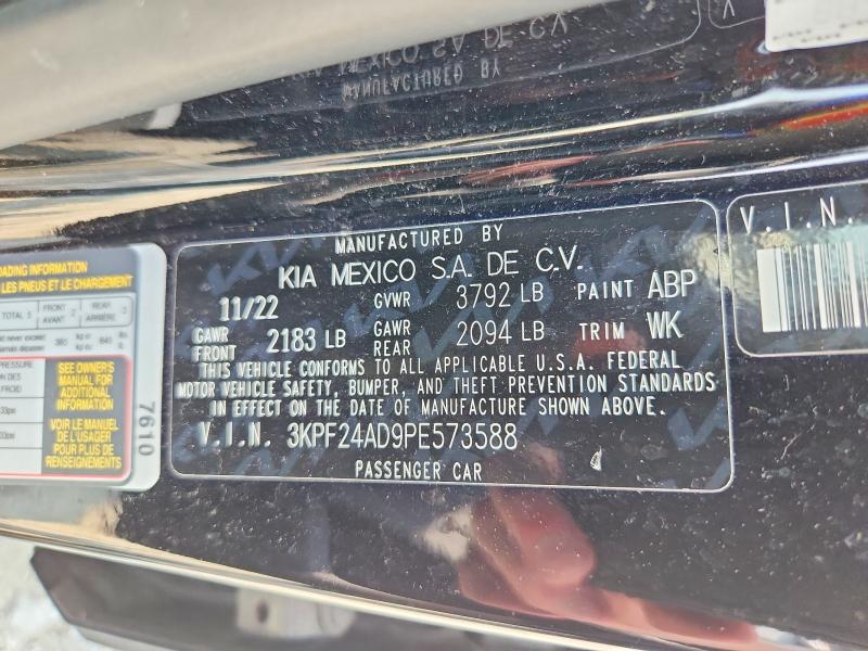 Aukcja sprzedaży 2023 Kia Forte, vin: 3KPF24AD9PE573588, numer aukcji: 61297646